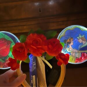 Disney 100 Decades Beauty & The Beast light up Ears Headband
